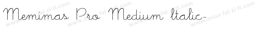 Memimas Pro Medium ltalic字体转换